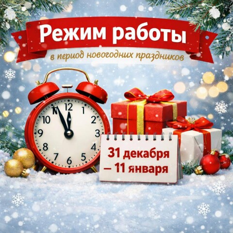 Режим работы в период новогодних праздников 2026